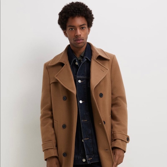 (SOLD OUT) ZARA MAN DOUBLE BREASTED COAT - LARGE - Picture 2 of 14